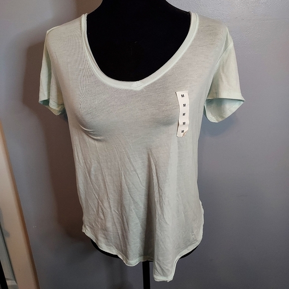 SO Perfect Tee Size Medium V-Neck Teal - Picture 1 of 9